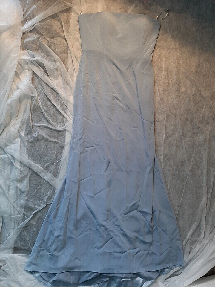Vestido La Belle con chal para mujer talla 10 azul polvo 56" largo 32" pecho Foto 1 de 3