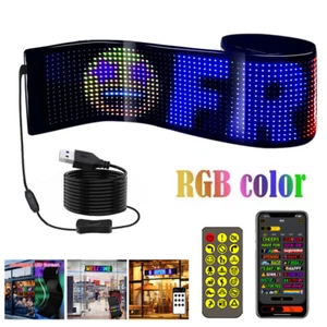 Auto LED Werbetafel Display Laufschrift Leuchtschrift flexibler Anzeige USB - Bild 1 von 31