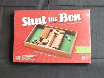 2-Player Shut The Box Wooden Board Game DOUBLE SHUTTER with Dice - Image 1 of 4