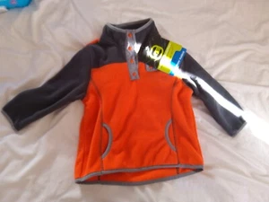 Neu mit Etikett Jungen Free Country Microtech Fleecejacke Team orange grau Größe 3t - Bild 1 von 3