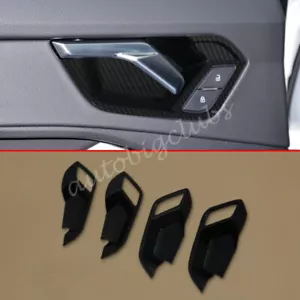 For Audi Q3 2019-2023 Carbon Fiber Interior Door Bowl Cover Trims Accessories - Picture 1 of 5