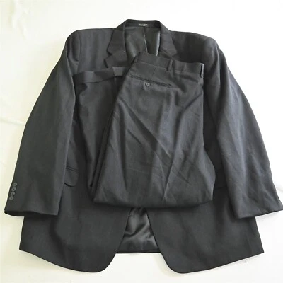 Jones New York 52L 44x29 Charcoal Gray 100% Wool Mens Jacket Pants Suit - Image 1 of 4