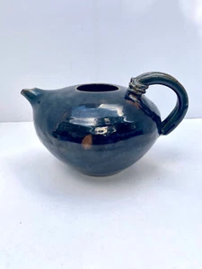 Vintage Kunstkeramik Tropfglasur signiert Teekanne - Bild 1 von 5