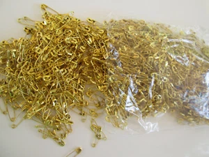 500/50 uds. Metal Dorado Pequeñas Agujas de Seguridad Costura 20mm Nuevas - Imagen 1 de 6
