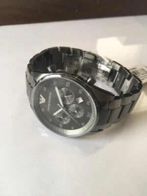 Emporio Armani AR5964 Men's Chronograph Grey Dial Grey Stainless Steel Watch - Image 1 of 4