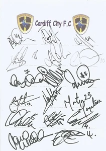 CARDIFF CITY F.C SIGNED 2005/2006 A4 (12x8) TEAMSHEETx17+COA *KOUMAS*JEROME* - Picture 1 of 1