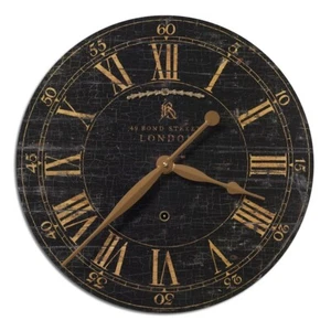Uttermost Bond Street 18" Black Wall Clock - 6029 - Picture 1 of 1