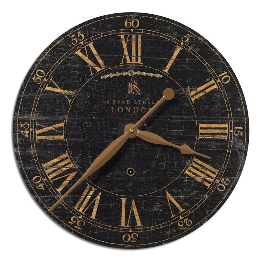 Uttermost Bond Street 18" Black Wall Clock - 6029 - Image 1 of 1