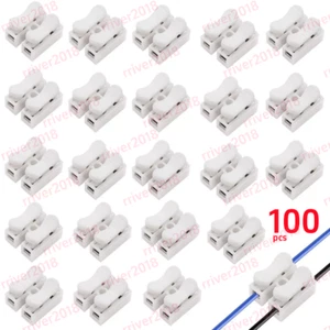 100pcs Push Quick Wire Cable Connector Wiring Terminal for Lighting Automotive - Picture 1 of 5