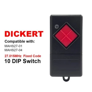 Handsender für Dickert MAHS27-01 - 1 Kanal - 27.015 MHz - 10 Dip Switch 👍 - Bild 1 von 9