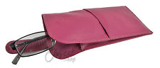 Mala Leather Glasses Sleeve Tab Case Soft Specs Reading Slim Cover in 5 Colours 