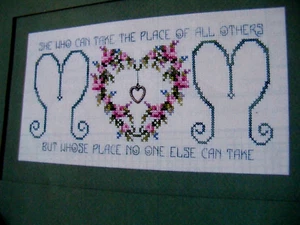 OOP 2006 Stoney Creek Magazine Cross Stitch Pattern "Mom" Sampler - Bild 1 von 1