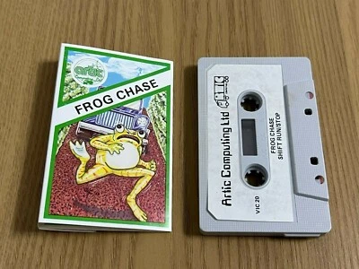 Cassetta VIC 20 Artic Computing Frog Chase - Funzionante -👽👾Idea Regalo Retro👾👽 - Immagine 1 di 4