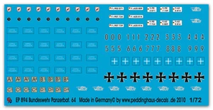 Peddinghstampa 1/72 0894 Esercito Tedesco Panzerbatallion 64 - Foto 1 di 1