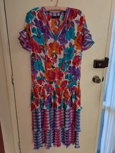 Vintage 1980s Dress - Free Postage - Picture 1 of 1