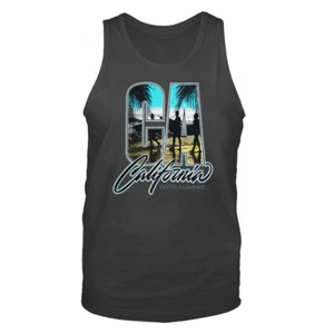 The Golden State California Surfers Cali Life Palm Tree Beach Tanktop - Bild 1 von 8