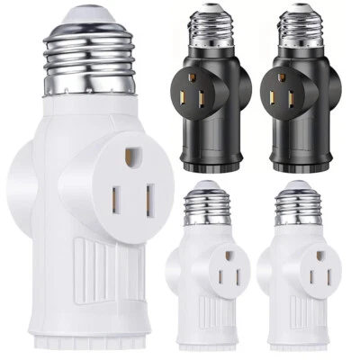 Light Socket Adapter E26/E27 Heat-Resistant 2/3 Prong Light Socket Outlet Light - Image 1 of 4