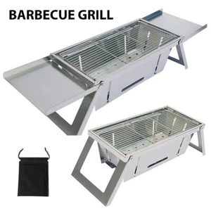 Grill Heaters BBQ Portable Folding Outdoor Picnic Table Coal Cooker Barbecue - Picture 1 of 18
