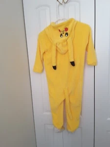 Pokemon - Pikachu Zip Up Hooded Pajamas or Play - Kids SIZE 6 - Picture 1 of 11