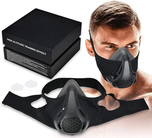 Höhenmaske, Training Workout Maske Herren zur Verbesserung der Lungenkapazität, 24 Level - Bild 1 von 12