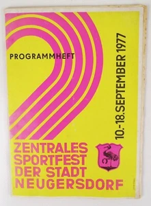 Program Booklet Central Sports Festival Der City Neugersdorf 1977 - Picture 1 of 3