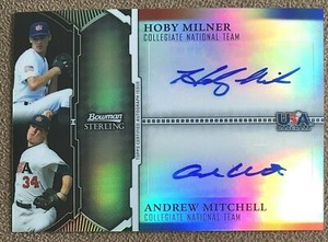 Andrew Mitchell Hoby Milner 2011 Bowman Sterling Autographs BLACK #USDA-MM /25