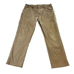 Wrangler Mens Jeans W36 L30 * Straight Leg Brown Texas Stretch Zip Fly Cowboy - Picture 1 of 14