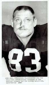 1967 Vintage Photo Oakland Raiders Ben Davidson mustache poses wearing uniform - Picture 1 of 2