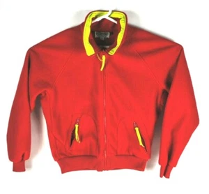 Chaqueta de bombardero de manga radial Britches Great Outdoors de colección para hombre talla L roja ~ EE. UU. - Imagen 1 de 3