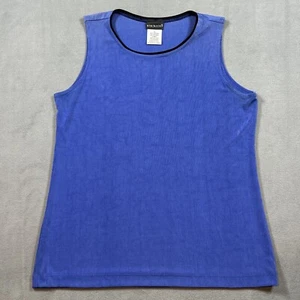 Citiknits Womens Small Acetate Stretch Slinky Travel Knit Tank Top Blue - Picture 1 of 6