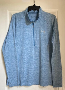Under Armour Women’s Heat Gear 1/2 Zip Loose Fit L/S Shirt Blue XL NWOT - Picture 1 of 18