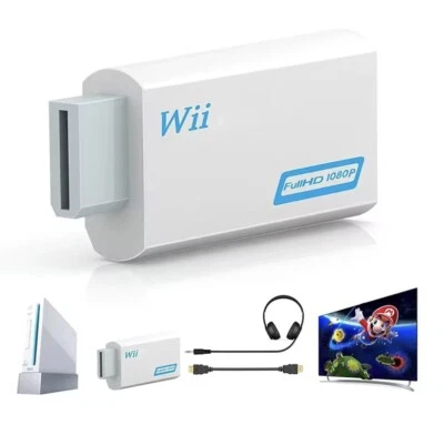 Nintendo Wii 2 HDMI Adapter Konverter Full-HD TV 1080p HDMI Stick (NEU) - Bild 1 von 4