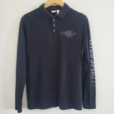 Polo Diesel Niños Talla 14 Negro Manga Larga Tejido Piqué Gráfico Estampado Foto 1 de 4