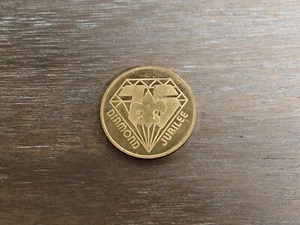 Vintage Pfadfinder Münze 75 Diamant Jubiläum Past Pride 1910 Future Footsteps 1985 - Bild 1 von 2