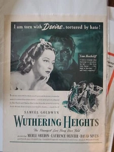 1939 Magazin Filmwerbung "Wuthering Heights" - Bild 1 von 2