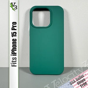 Case for iPhone 15 Pro - Midnight Green | Liquid Silicone | Magnetic | Cool Frog - Picture 1 of 16