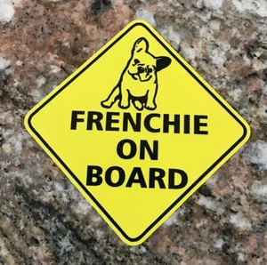 Französische Bulldogge Aufkleber - Frenchie an Bord Französische Bulldogge Hunde Haustiere Frankreich - Bild 1 von 2
