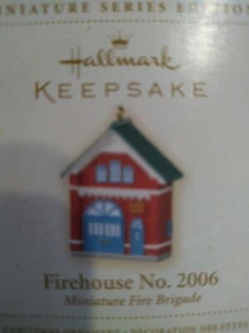 Hallmark Ornament Miniature Firehouse No. 2006 3rd In Series New Old Stock T19 - Picture 1 of 1