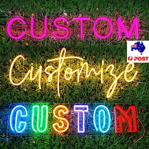 Personalized Custom LED Neon Signs Wedding Birthday Party Beer Room Wall Decor - Picture 1 of 9