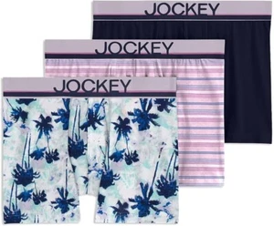 Jockey Active Stretch Cotton Stretch Boxer Briefs 3-Pack 4' Inch Men's X-Large - Picture 1 of 3