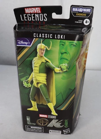 Marvel Studios Legends Classic Loki BAF Khonshu New Box Damage Cover