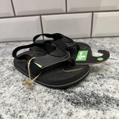 Sanuk Root Beer Cozy Baby Toddler Flip Flop Sandal 7-8 Slingback Water Beach New - Image 1 of 4