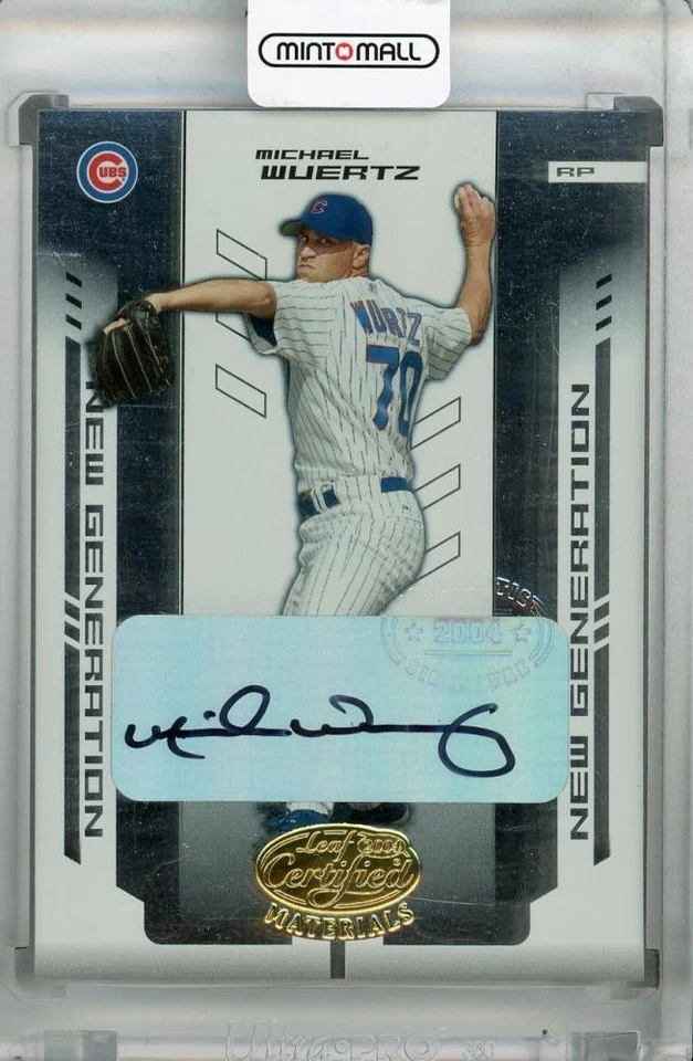 2004 Donruss Leaf Certified Michael Wuertz Auto RC /500 Cubs - Image 1 of 2