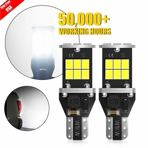 AUXITO T15 LED Reverse Backup Light Bulb 921 912 W16W 2400LM Super Bright 6000K - Picture 1 of 14