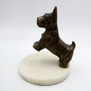 Anthropologie Scottie Dog Doorstop Vintage Style Metal Marble Terrier Door Stop - Picture 1 of 8