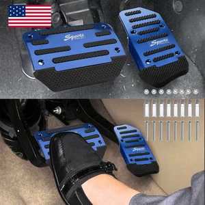 Blue Car Non-Slip Automatic Gas Brake Foot Pedal Pad Cover Accessories for All - Picture 1 of 7