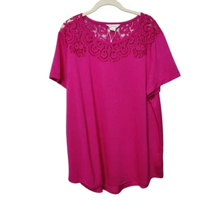 Wonder Damen Gr. XXL hellrosa Kurzarm T-Shirt Burnout Detail weich - Bild 1 von 5