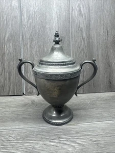 Vintage Meriden Britannia Sugar Bowl Urn 9" tall with lid - Picture 1 of 19