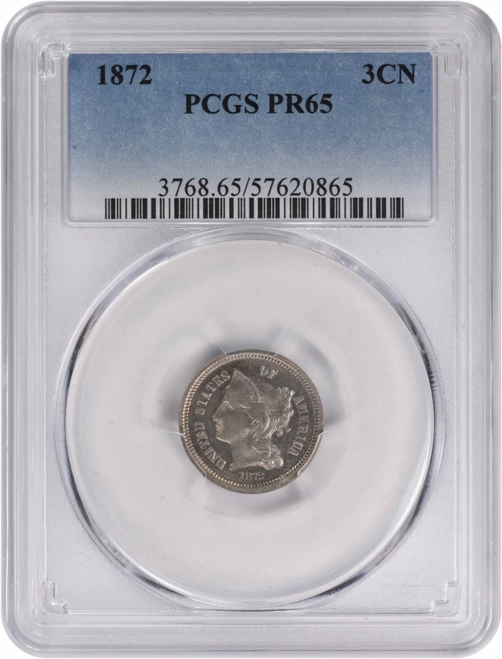 1872 Three Cent Nickel PR65 PCGS - Image 1 of 2