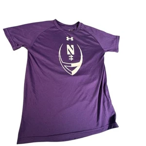 Northwestern Wildcats Under Armour Youth Medium Tee Purple Short Sleeve Shirt - Picture 1 of 7